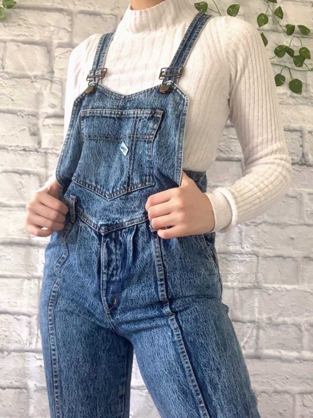 Guess 80s Blue Denim Overalls - Women's Jeans Overalls